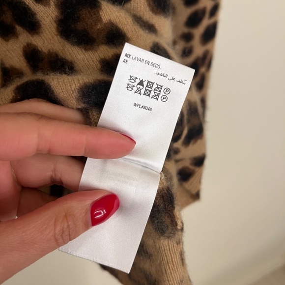Charter Club 100% Cashmere Cheetah Print Sweater size L - Picture 5 of 7